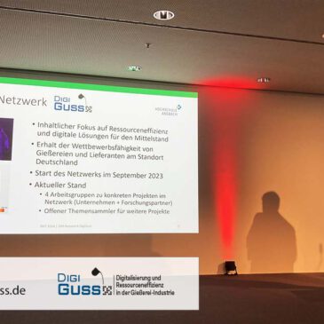 Innovationsnetzwerk DigiGuss präsentierte sich beim 23. Druckgusstag in Nürnberg